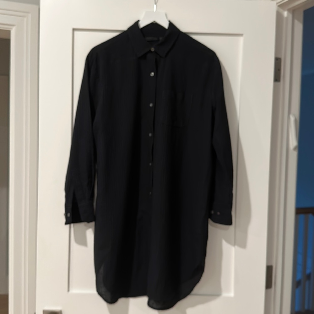 Jenni Kayne oversized beach shirt size xs tonal stripe